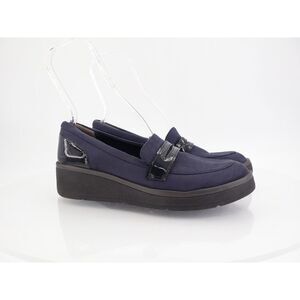 Bzees Women's Fast Track Loafer Slip On Size 10 Blue Platform Casual Light Walk